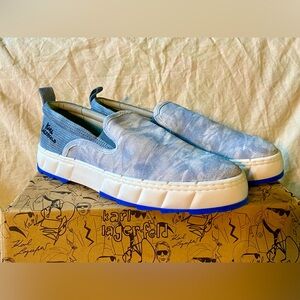 Karl Lagerfeld Blue Slip-On Men's Shoes